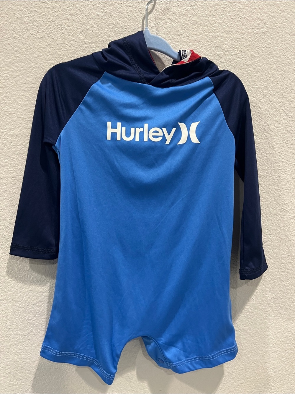 Hurley Kids Bright Blue & Navy Hooded Swimsuit